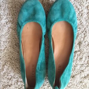 JCrew emerald green flats